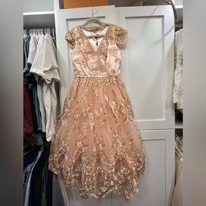 NWT Chi Chi London pink lace occasion dress - size UK 8